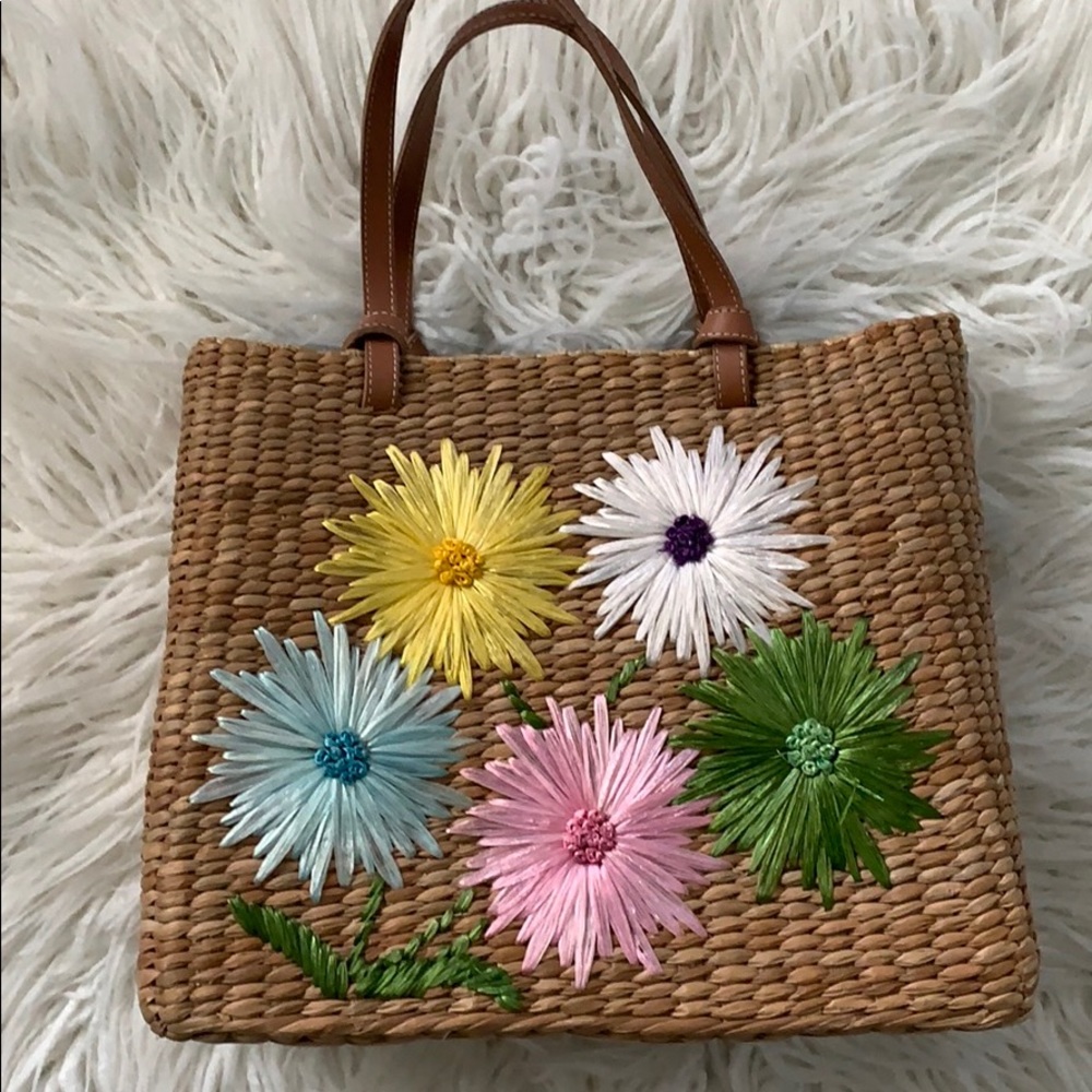 Kate Spade wicker basket tote